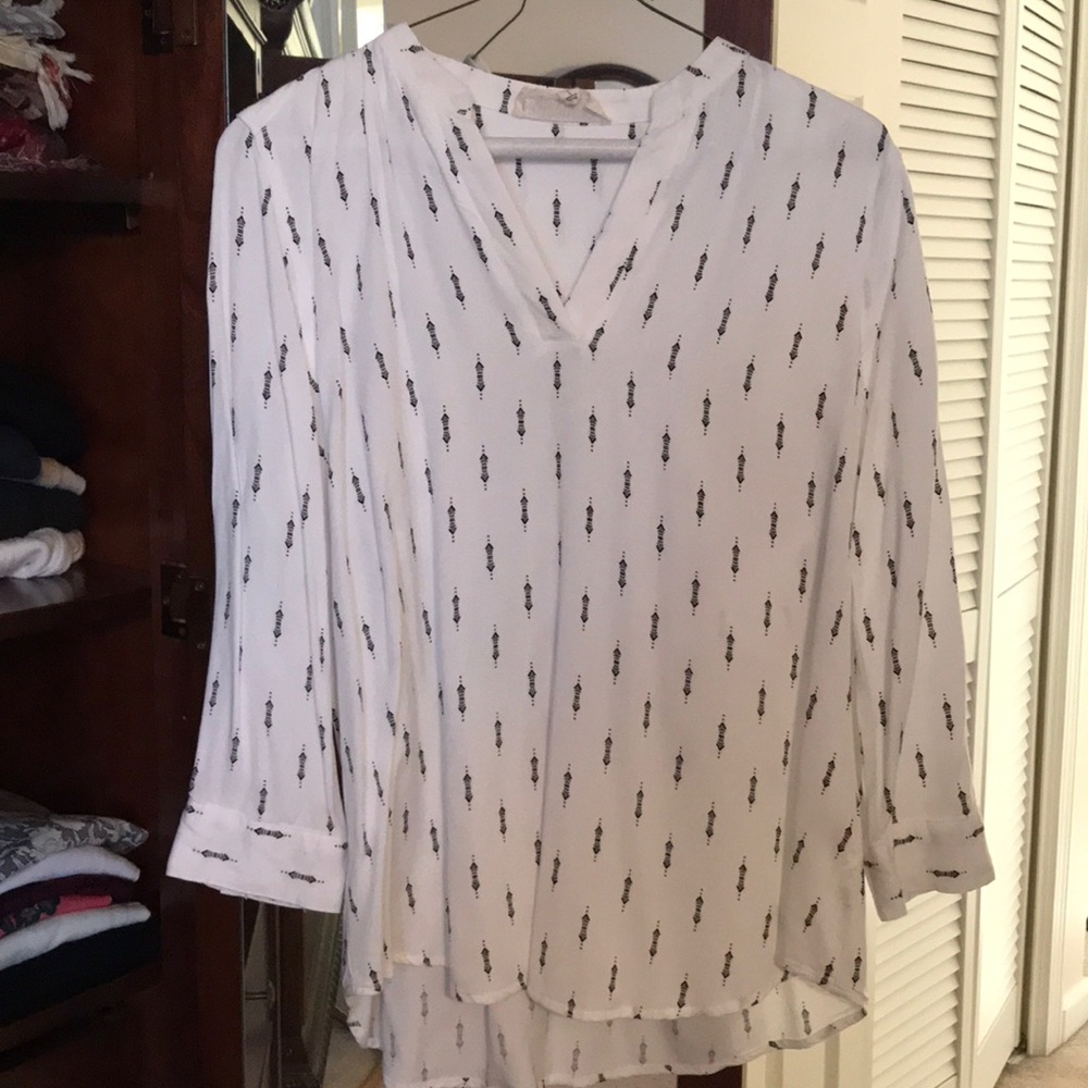 White patterned blouse size L